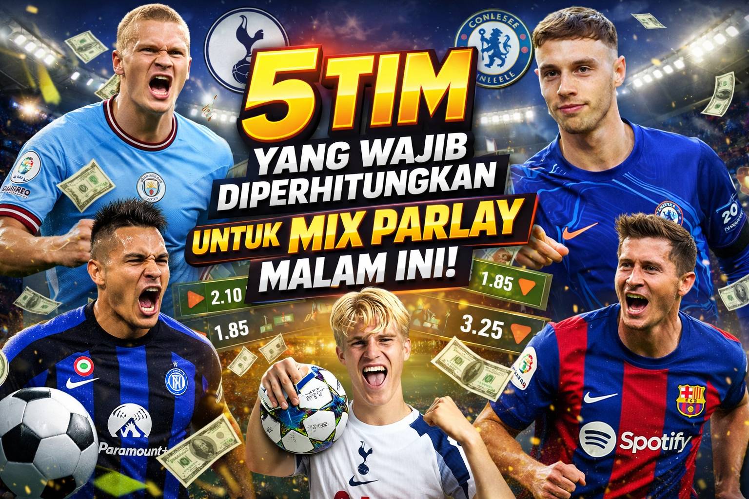 5 Tim yang Wajib Diperhitungkan untuk Mix Parlay Malam Ini