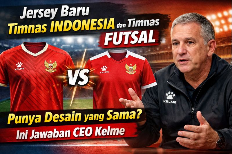 Jersey Baru Timnas Indonesia dan Timnas Futsal Punya Desain yang Sama? Ini Jawaban CEO Kelme