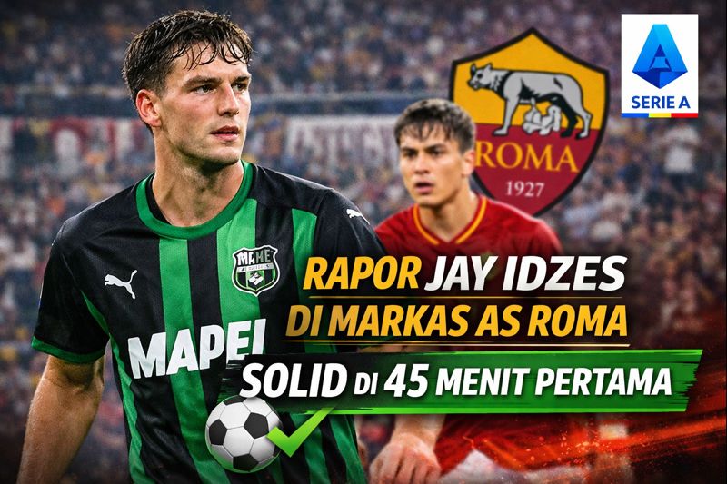 Rapor Jay Idzes saat Perkuat Sassuolo di Markas AS Roma: Solid di 45 Menit Pertama