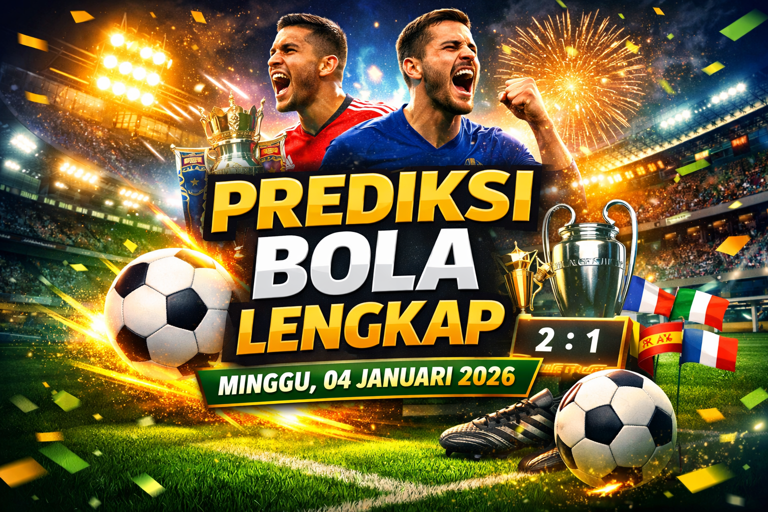 Prediksi Bola Lengkap Minggu, 04 Januari 2026