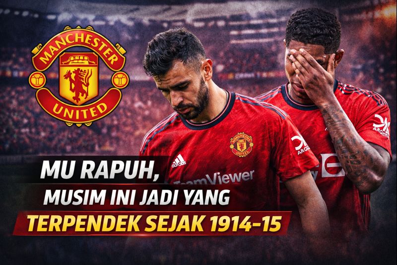 MU Rapuh, Musim Ini Jadi yang Terpendek Sejak 1914-15