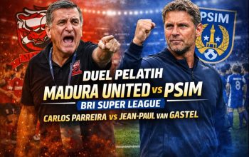 Duel Pelatih Madura United Vs PSIM di BRI Super League: Adu Strategi Carlos Parreira dan Jean-Paul van Gastel