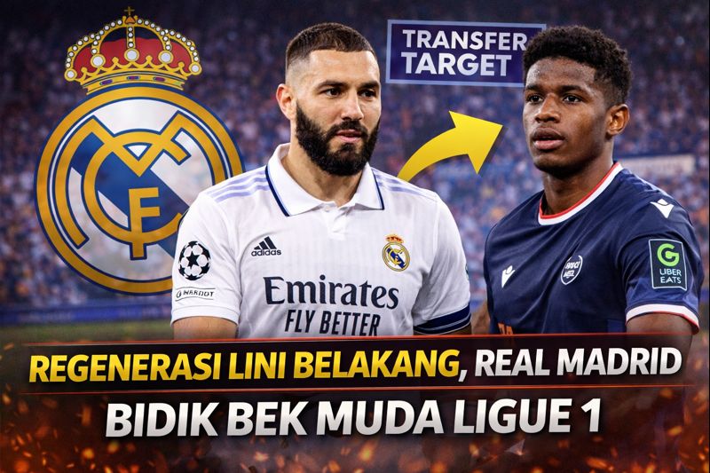 Regenerasi Lini Belakang, Real Madrid Bidik Bek Muda Ligue 1