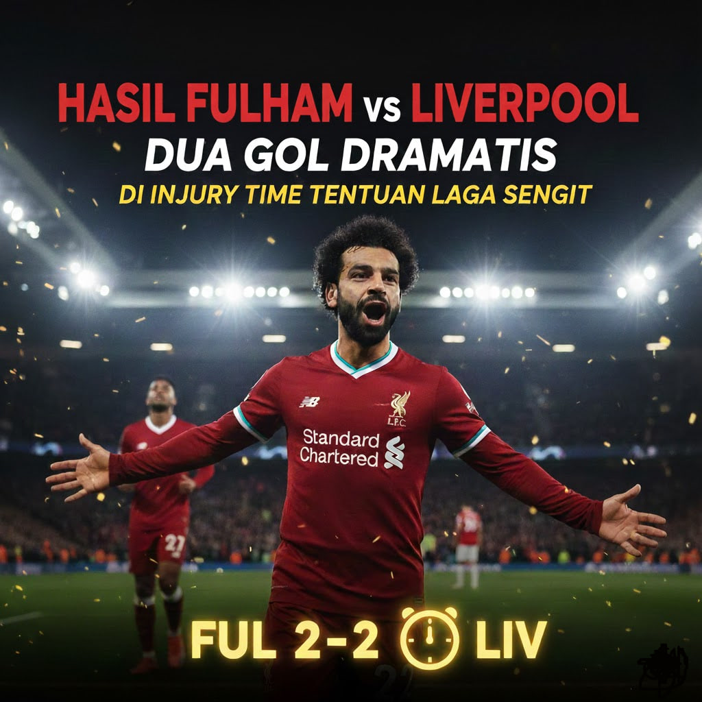 Hasil Fulham vs Liverpool: Dua Gol Dramatis di Injury Time Tentukan Laga Sengit