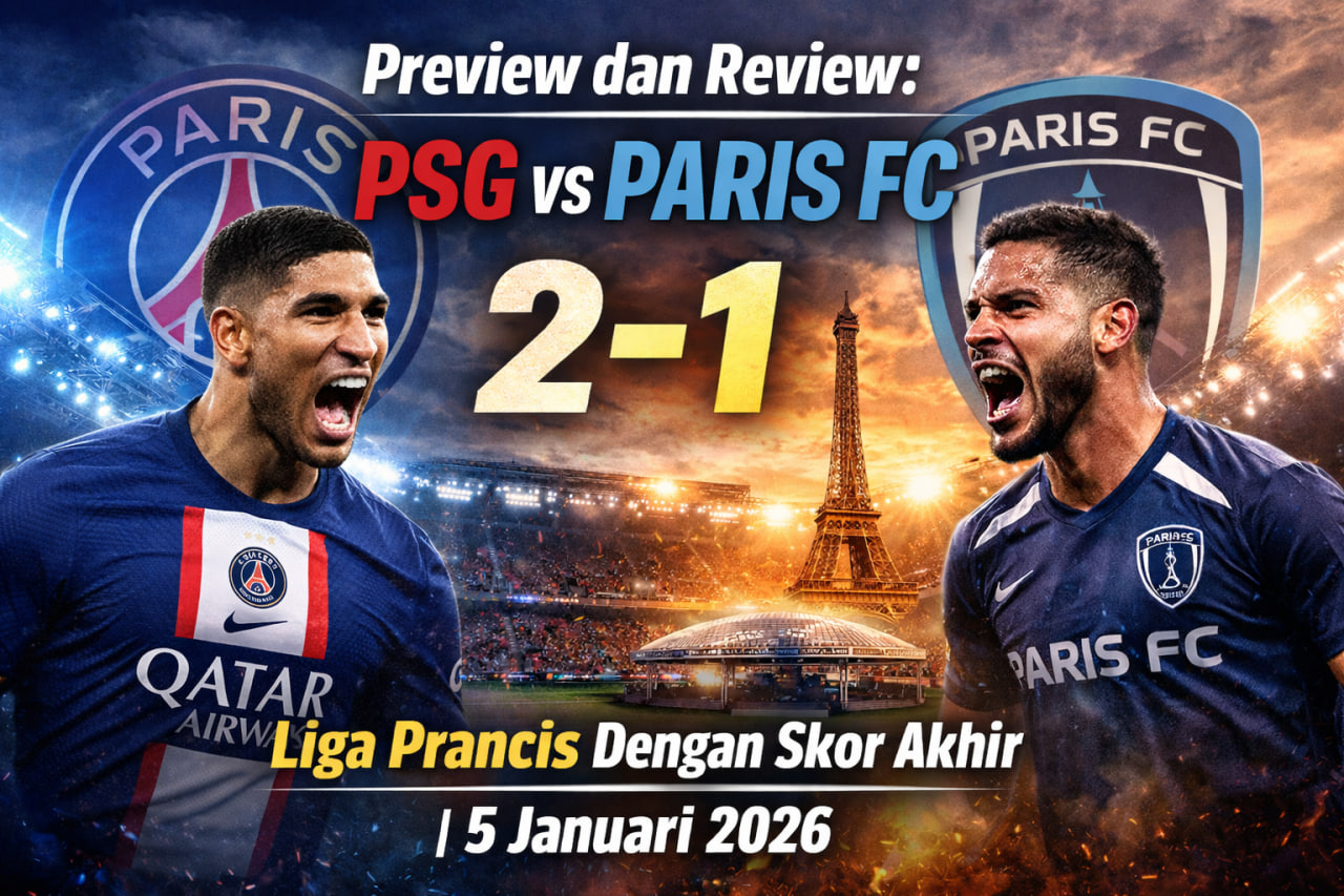 Preview dan Review : PSG VS Paris FC – Liga Prancis Dengan Skor Akhir 2-1 | 5 Januari 2026