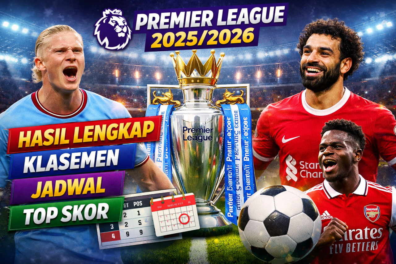 Hasil Lengkap, Klasemen, Jadwal dan Top Skor Premier League 2025/2026