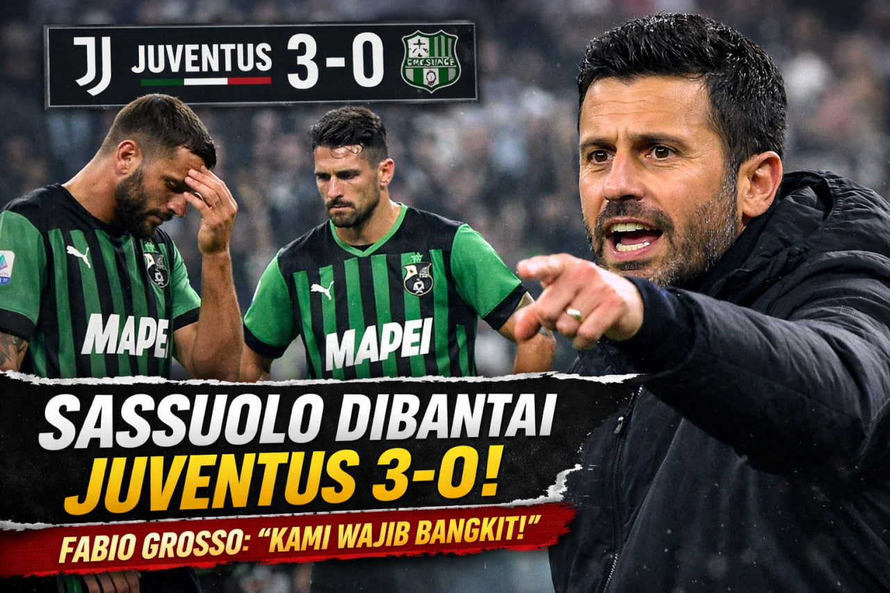 Sassuolo Dibantai Juventus 3-0 di Liga Italia 2025-2026, Fabio Grosso: Kami Wajib Bangkit!