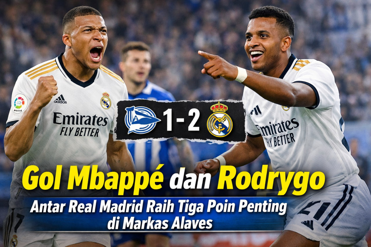 Hasil Deportivo Alaves vs Real Madrid di Liga Spanyol 2025-2026: Menang 2-1, Los Blancos Akhiri Tren Negatif!