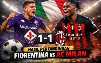 Hasil Fiorentina vs AC Milan di Liga Italia 2025-2026: Berakhir 1-1, Rossoneri Selamat Berkat Gol Telat