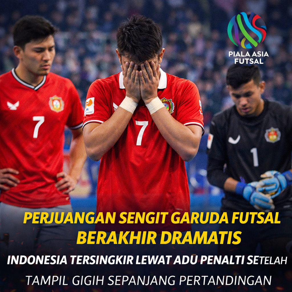 Perjuangan Sengit Garuda Futsal Berakhir Dramatis, Indonesia Tersingkir Lewat Adu Penalti Setelah Tampil Gigih Sepanjang Pertandingan