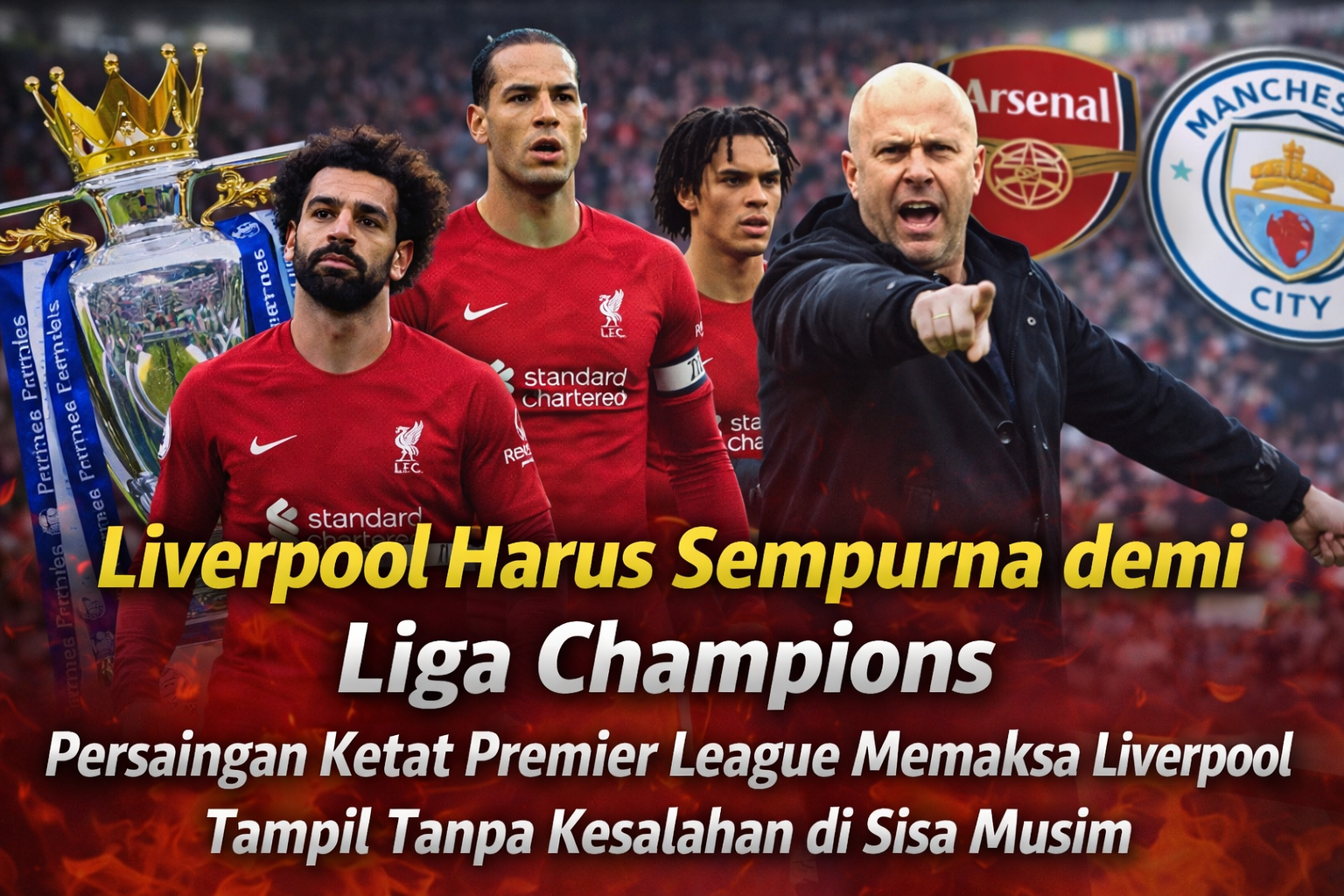 Persaingan Ketat Premier League Memaksa Liverpool Tampil Tanpa Kesalahan di Sisa Musim