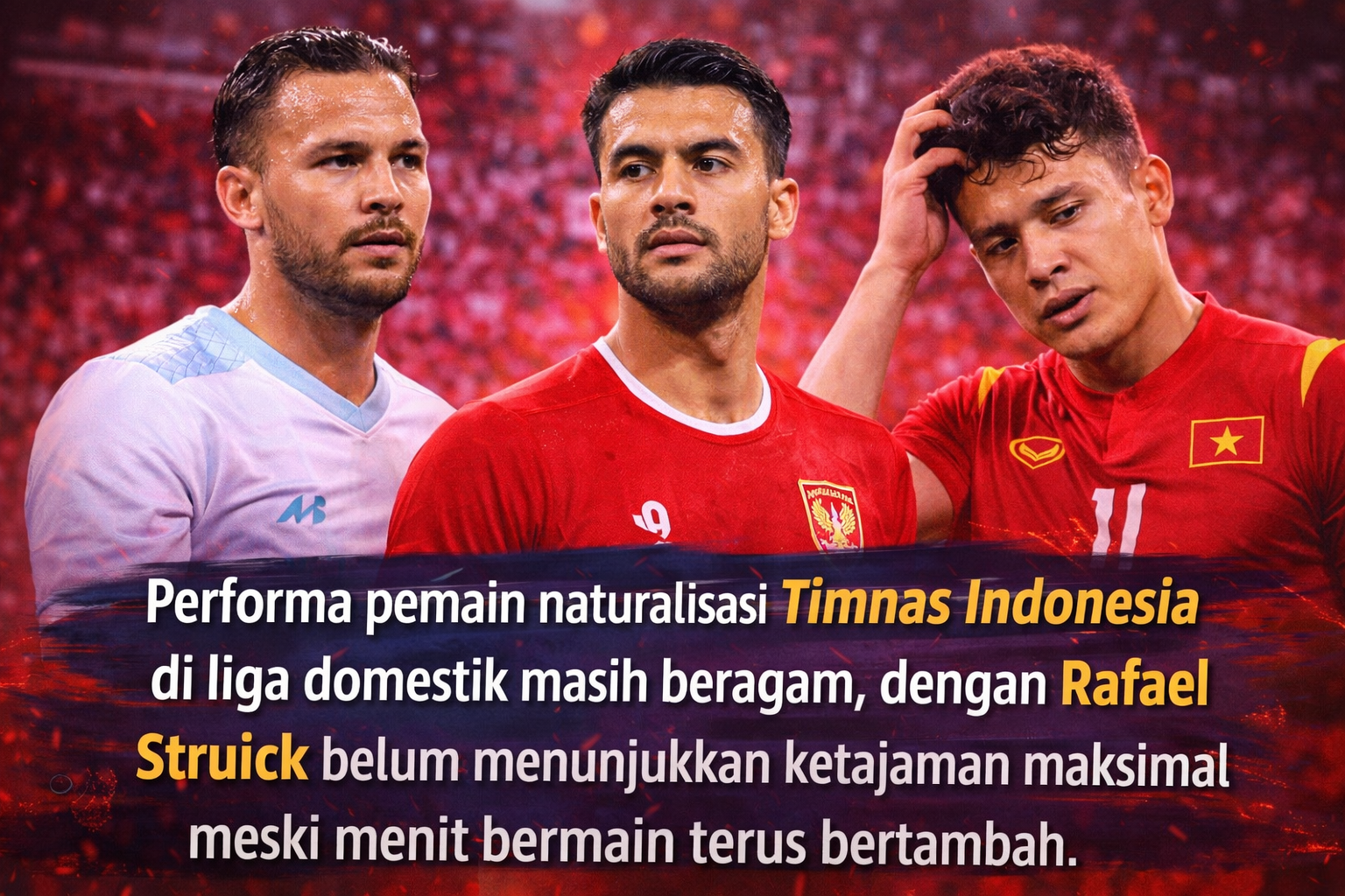 Performa pemain naturalisasi Timnas Indonesia di liga domestik masih beragam, dengan Rafael Struick belum menunjukkan ketajaman maksimal meski menit bermain terus bertambah.