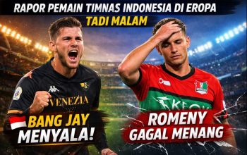 Rapor Pemain Timnas Indonesia di Eropa Tadi Malam: Bang Jay Menyala, Romeny Gagal Menang